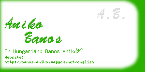 aniko banos business card